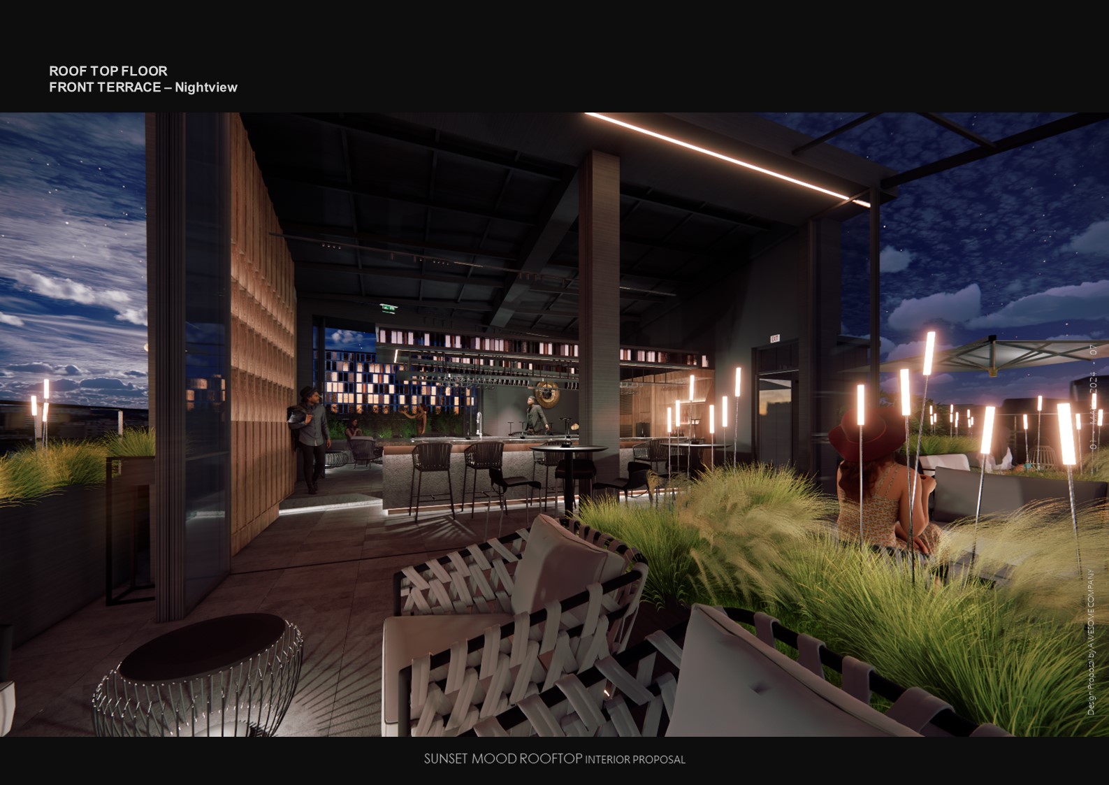 ITAEWON ROOFTOP BAR LOUNGE interior project image 9
