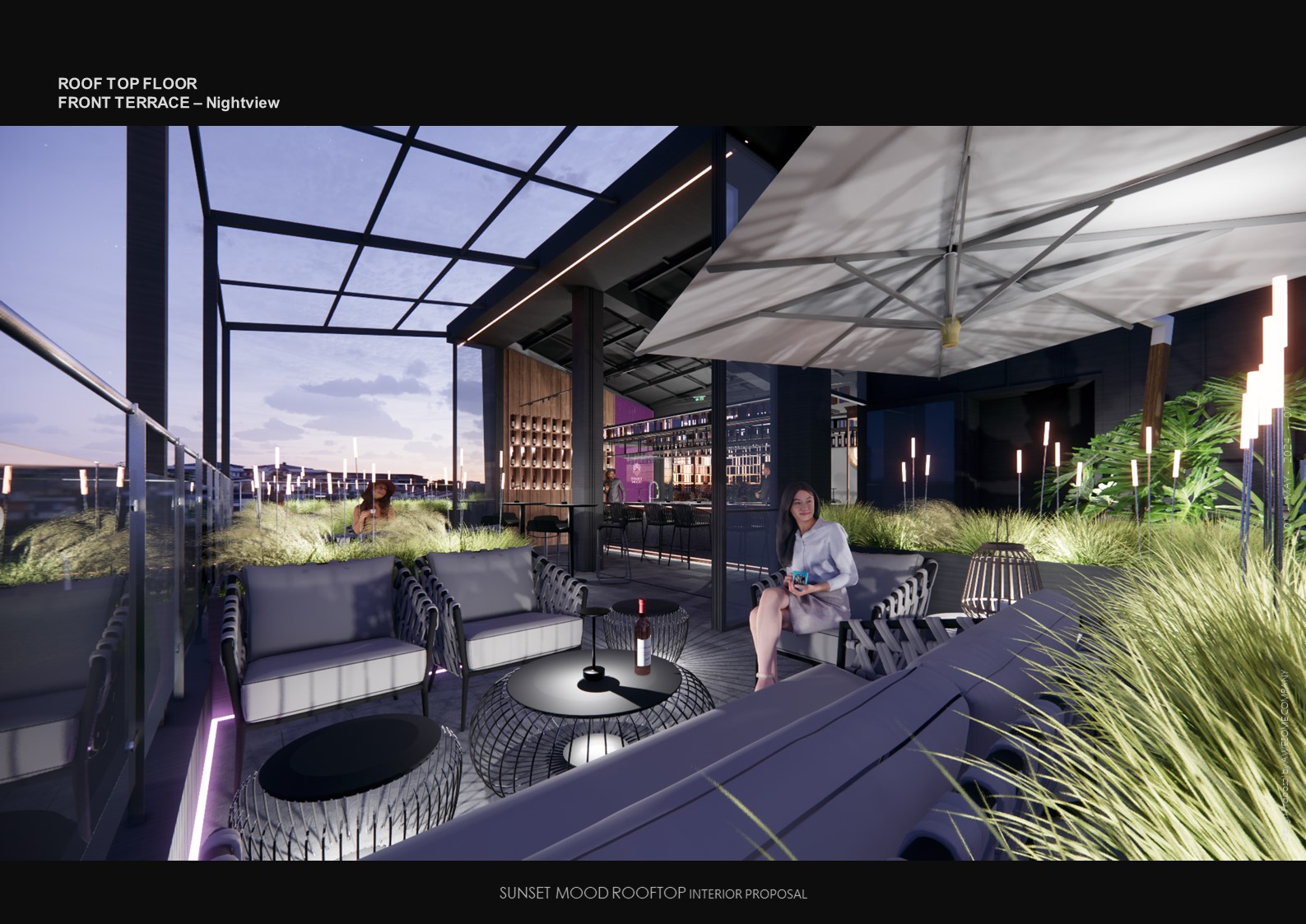 ITAEWON ROOFTOP BAR LOUNGE interior project image 10
