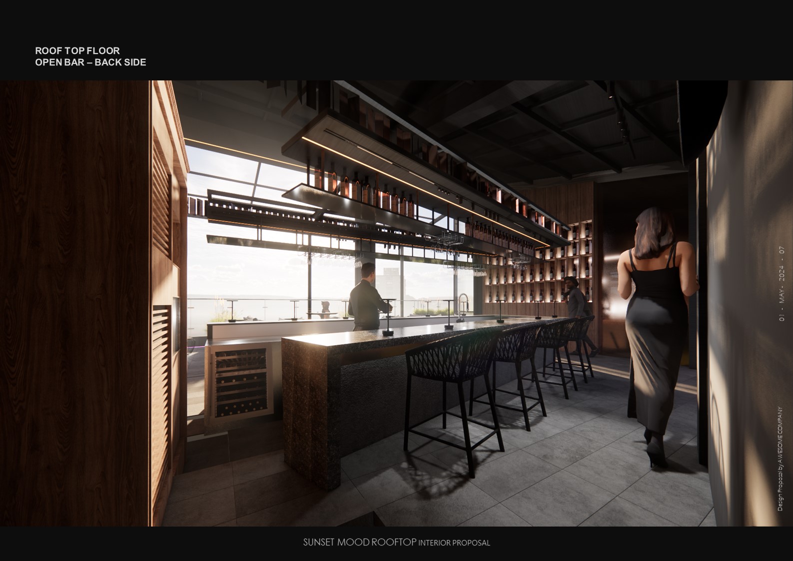 ITAEWON ROOFTOP BAR LOUNGE interior project image 2